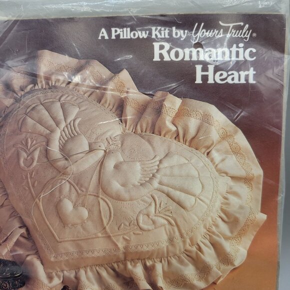 Yours Truly Romantic Heart Embroidery Pillow Kit - Picture 2 of 5